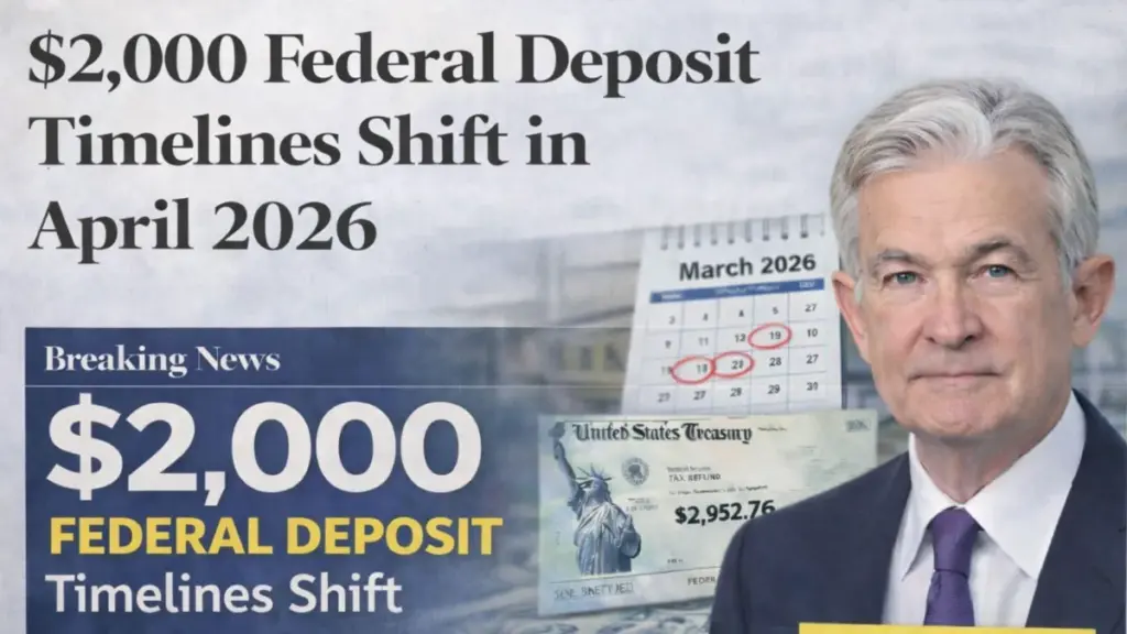 $2,000 Federal Deposit Timelines Shift in april 2026