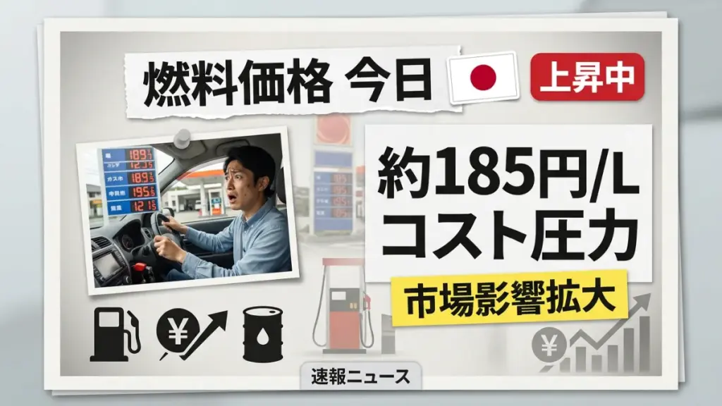 本日の日本の燃料価格上昇