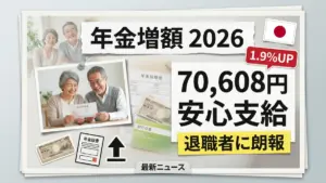 日本の年金増額