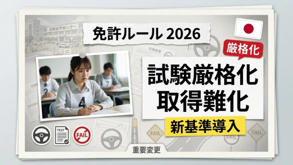 日本の運転免許ルール変更